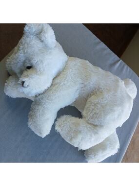 Sleepy Polar Bear Plush Stuffed Animal Evergreen Enterprises cuddle teddy soft